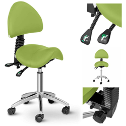 Sgabello A Sella Salone Bellezza Parrucchieri Regolabile Rotante Verde Chiaro - PHYSA en oferta