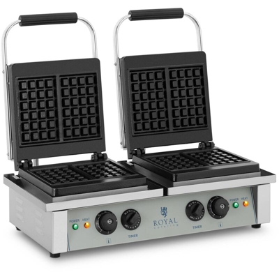 Piastra per waffel - 2 x 2.000 Watt - rettangolare - ROYAL CATERING