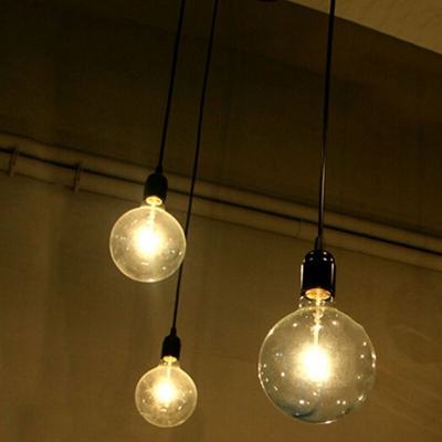 Ganso - Lampada a sospensione per soffitto con 3 teste lampadario vintage luce nero - BRICOZONE