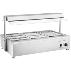 Bagnomaria professionale - 6 GN - Con vassoio punzonato per affettare - ROYAL CATERING características