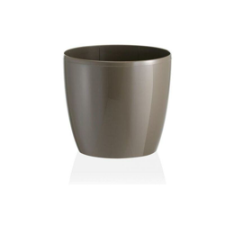 Vaso tondo Madeira Luxy Colour in resina colorati da esterno e giardino fiori piante -DIAM 26 x H 23.2 cm / Bruno - TERAPLAST en oferta
