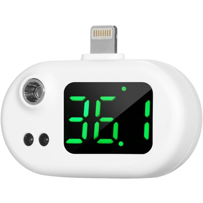 Termometro a infrarossi per telefono cellulare Termometro intelligente portatile senza contatto USB plug and play interfaccia mela bianca - ASUPERMALL