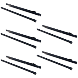 Emuca 3019814 Guida-Binario con Cuscinetti a Rulli per Cassetto, Verniciato Nero, 600 mm, Set di 5 características