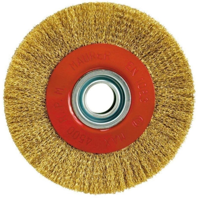 Maurer - Spazzola a Disco per Smerigliatrice Filo acciao 0,3 mm Ø 150X29 mm Attacco 25 mm