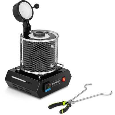 Forno Fusorio 1 Kg - Digitale – 1100°C – Oro Argento Rame - Modulo Pid - Goldbrunn