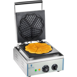 Piastra per waffel a cuore- 1 x 1.500 Watt - ROYAL CATERING en oferta