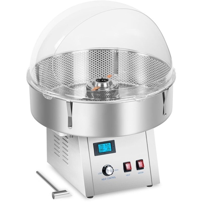 Set macchina per zucchero filato con rete e protezione anti-schizzo- 62 cm - acciaio inox - ROYAL CATERING
