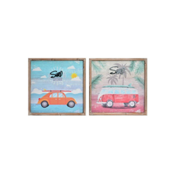 Decorazione da Parete Legno Mediterraneo Surf (2 pcs) - Dekodonia precio