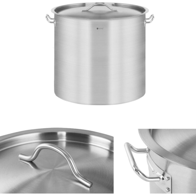 Pentola Per Induzione Pentola Acciaio Inox RCST-12E3 (12 L, Fondo 3,8 mm) - Royal Catering