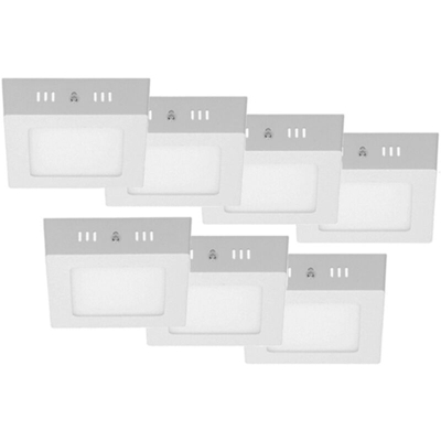 7 x Plafoniera a LED 12W AC 220-240 V 679 Lumen 170x170 mm IP53 LED Pannello Bianco Freddo 6000K Quadrato Faretto da Incasso Pannello LED Quadrato