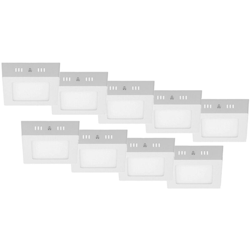 9 x Plafoniera a LED 6W AC 220-240 V 374 Lumen Quadrato 120x120 mm IP53 LED Pannello Bianco Neutro 4000K Faretto Quadrato da Incasso Pannello LED características