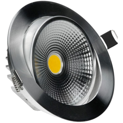 Faretto LED da Incasso COB + Trasformatore - 12W 230V - Argento - Realizzato in Alluminio - ? 135 mm - 1043 Lumen - Bianco Freddo 6000K - Angolo del características
