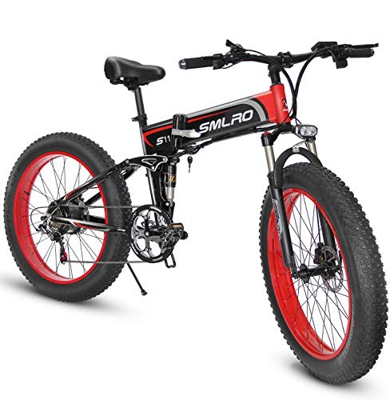 Shengmilo MX01 Freno a Disco Idraulico da Mountain Bike Elettrico da 1000W con Batteria da 21Speeds 13AH (Nero (2 batterie))