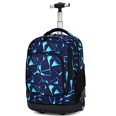 Trolley per la scuola, 45,7 cm, modello fantasy, zaino con ruote, ad alta capacità, unisex, per ragazzi e ragazze, studenti e scale Galaxy Constellati