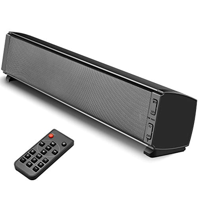Soundbar Altoparlanti per PC e TV, Tensphy soundbar Bluetooth 5.0 da 120 dB con subwoofer integrato, audio surround per 4K e HD e Smart TV, bassi acut