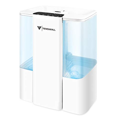 5L Umidificatore Ambiente Bambini,TENSWALL Umidificatore Ultrasuoni Max Lavoro 42 Ore, Spegnimento Automatico Senza Acqua