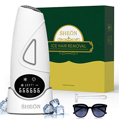 Epilatore a Luce Pulsata IPL, SHEON Laser Epilatore 999.999 Flash Impulsi con Schermo LCD Depilazione Indolore Professionale Domestica per Corpo/Viso/