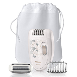 Philips HP6423/00 Satinelle Epilatore per Gambe, 13 V, Lavabile, 3 Accessori, Bianco/Beige en oferta