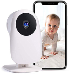 Nooie - Baby monitor con telecamera e audio a 2 vie, 2,4 G, Wi-Fi, 1080P, compatibile con telecamere di sorveglianza Alexa, rilevamento del movimento  en oferta