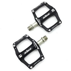 Willyn JT36, pedale ultra leggero, rivestito, per bici, da corsa, antiscivolo, Typ 2 Schwarz en oferta