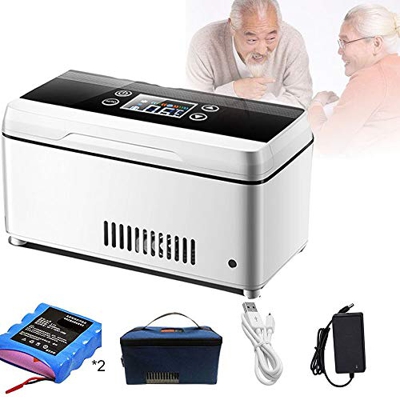 GBHJJ Refrigeratore per Insulina, Frigorifero per Medicina Ultra-Silenzioso Dispositivo di Raffreddamento per Insulina Portatile, per Auto, Viaggi, Fr