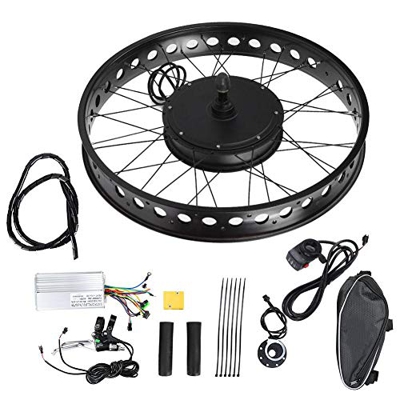 Kee nso Ruota Motore, Kit Motore Bici elettrica, Lega di Alluminio 48V 1500W 26x4,0 Pollici Kit Ruota Motore Motore di conversione Bicicletta elettric