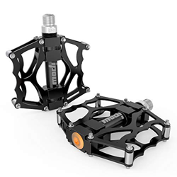 IPOW Pedali Bici Pedali Bicicletta Pedali Alluminio Ultra Leggero con 24 Piedini Antiscivolo ASSE 9/16" per Mountain Bike, Bici da Strada, City Bike E características