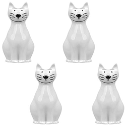 Metrox a1675 - Set di 4 umidificatori in ceramica a forma di gatto da applicare al termosifone, diffusore, colore: bianco precio