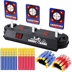 EXTSUD Bersaglio Elettronico Bambini per Nerf Ripristino Automatico Basetta Tiro a Segno con Digitale Punteggio Effetto Luce Suono Target Accessori pe características