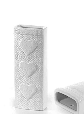 Kasahome 2 Umidificatori Evaporatori per Acqua Ambiente in Ceramica Umidificatore Evaporatore per Termosifoni Ambienti Casa Cuore Bianco