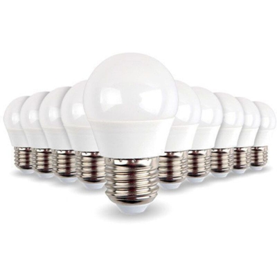 Eclairage Design - Set di 10 lampadine a LED E27 Mini Globe 5,5 W 470 lumen | Température de Couleur: Bianco caldo 2700K