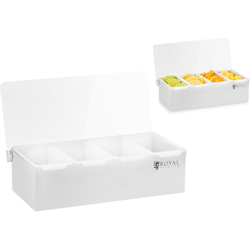 Contenitore portacondimenti - acciaio inox/PP - 4 x 450 ml - ROYAL CATERING en oferta