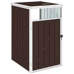 Copri Bidone Rifiuti Marrone 72x81x121 Cm In Acciaio en oferta