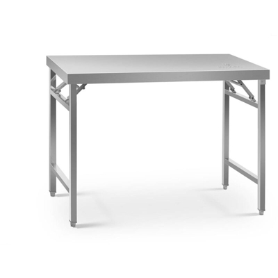 Tavolo Acciaio Pieghevole Tavolo Inox Regolabile In Altezza 70 x 120cm 210 kg - ROYAL CATERING