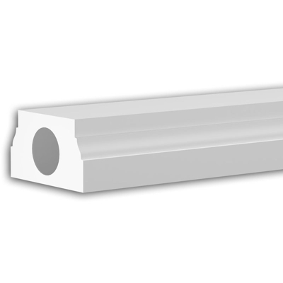 Profhome Decor - Base inferiore balaustra Profhome 474101 cornice per esterno balaustre elemento di facciata stile neoclassico bianco 3 m