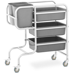 Carrello di Servizio Carrello Portavivande 3 bacinelle 2 cestini - Royal Catering características
