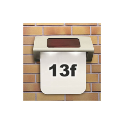 Bakaji - NUMERO CIVICO ILLUMINATO LED RICARICA ENERGIA SOLARE ACCIAIO INOX ESTERNO CASA en oferta