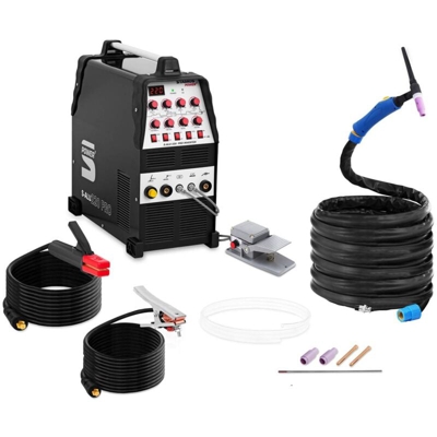 Stamos Welding - Stamos Power 2 Saldatrice TIG S-ALU 220 PRO (TIG, MMA, CA, CC, Alluminio, 220 A, 230 V)