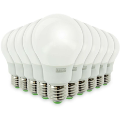 Eclairage Design - Lotto di 10 lampadine a LED E27 7W eq 40W 470Lm | Température de Couleur: Bianco neutro 4000K en oferta