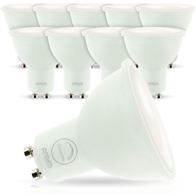 Eclairage Design - set di 10 lampadine a LED GU10 7W eq. 60W dimmerabile | Température de Couleur: 6000K bianco freddo