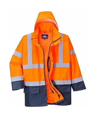 Portwest S766 Giacca 5 in 1 Essenzial, Arancione/Navy, S