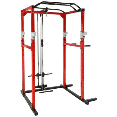Stazione Per Body Building Con Lat Machine - Nero / rosso