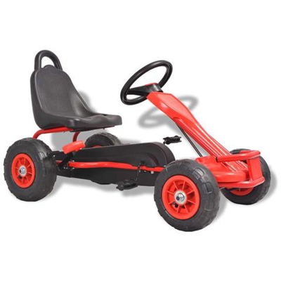 Go Kart A Pedali Con Pneumatici Rosso