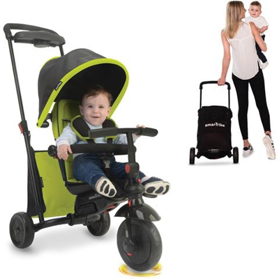 Smartfold 700 Per Neonati E Bambini Pieghevole, Reclinabile, Con Freno Triciclo Nero 8 In 1