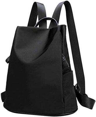 COOFIT Zaino Donna, Zaino Antifurto Donna Casual Borse Zaino Scuola Nero Zaino Nylon Multifunzione Zaini da Donna
