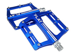 FrontStep Pedali Antiscivolo in Alluminio Pedali per Bicicletta Facili per MTB/Pedale Mountain Bike/Pedale BMX con Perno in Acciaio CR-Mo (Blu) en oferta