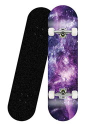 khrodis Skateboard Completo 31x8 Pollici per Adolescenti e Adulti, Superficie concava a Doppia pedana in Acero ingrandita a 7 Strati e Strumento T Ska precio
