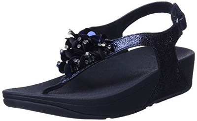 Fitflop Boogaloo Back Strap Sandals, Sandali con Chiusura sul Retro Donna, Blu Navy Notte, 41 EU