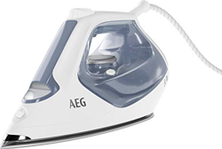 AEG SI7-1-4WB Ferro da Stiro a Vapore, Ceramica, Bianco/Blu en oferta