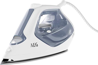 AEG SI7-1-4WB Ferro da Stiro a Vapore, Ceramica, Bianco/Blu
